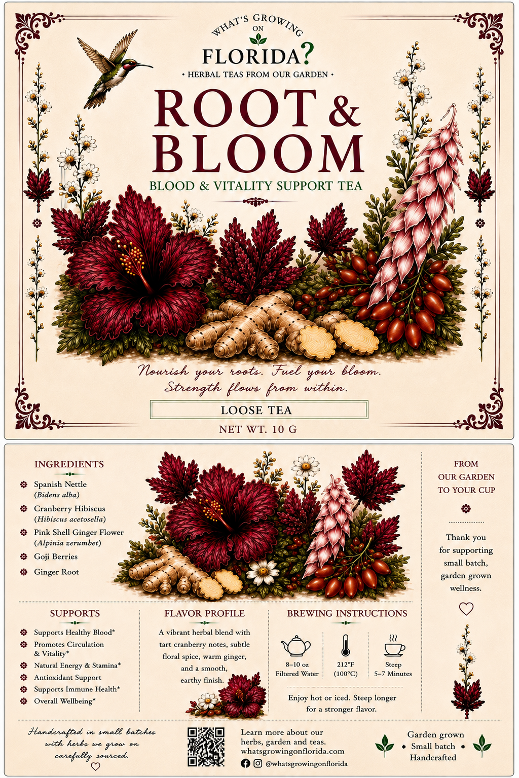 Root and bloom tea
