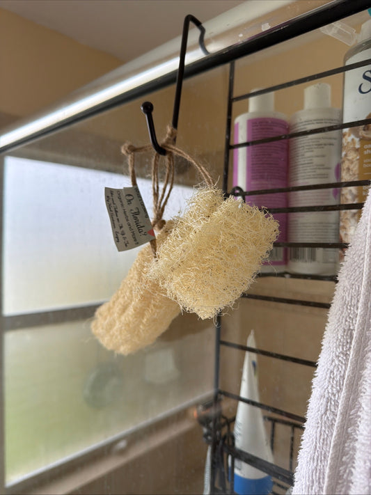 Organic Loofah Scrubber on a Rope (2 pieces)