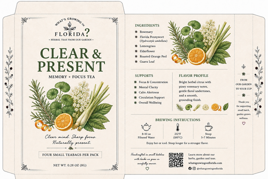 CLEAR & PRESENT
MEMORY + FOCUS TEA