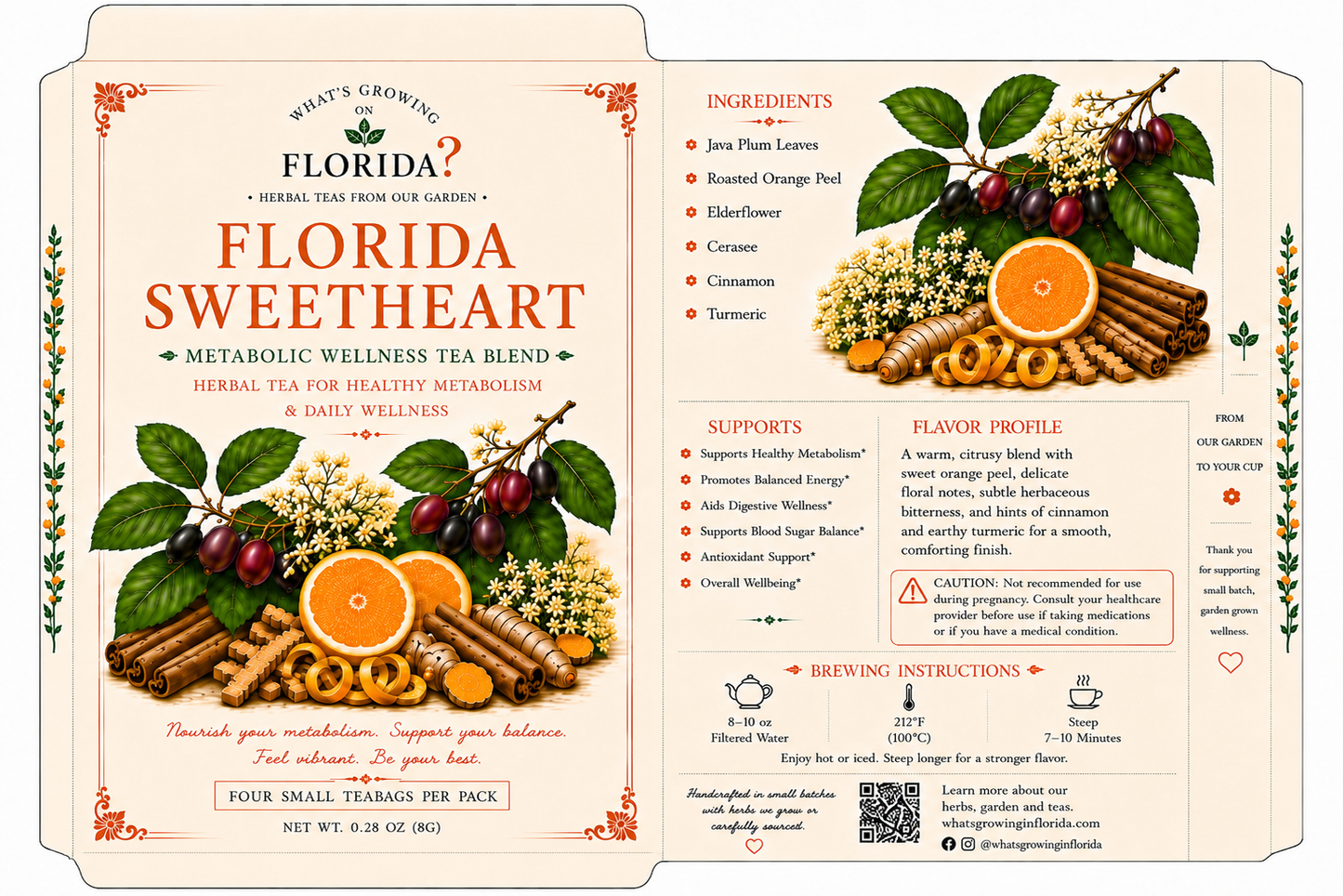 FLORIDA
SWEETHEART
→ METABOLIC WELLNESS TEA BLEND ®