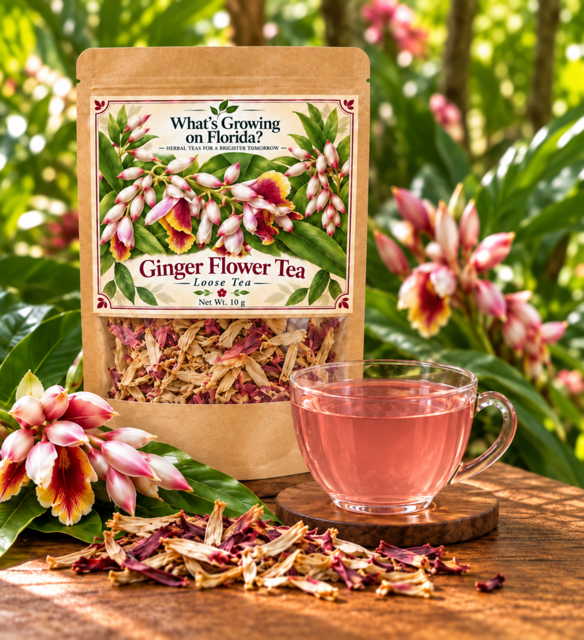 Ginger Flower Tea – Giant Pink Shell